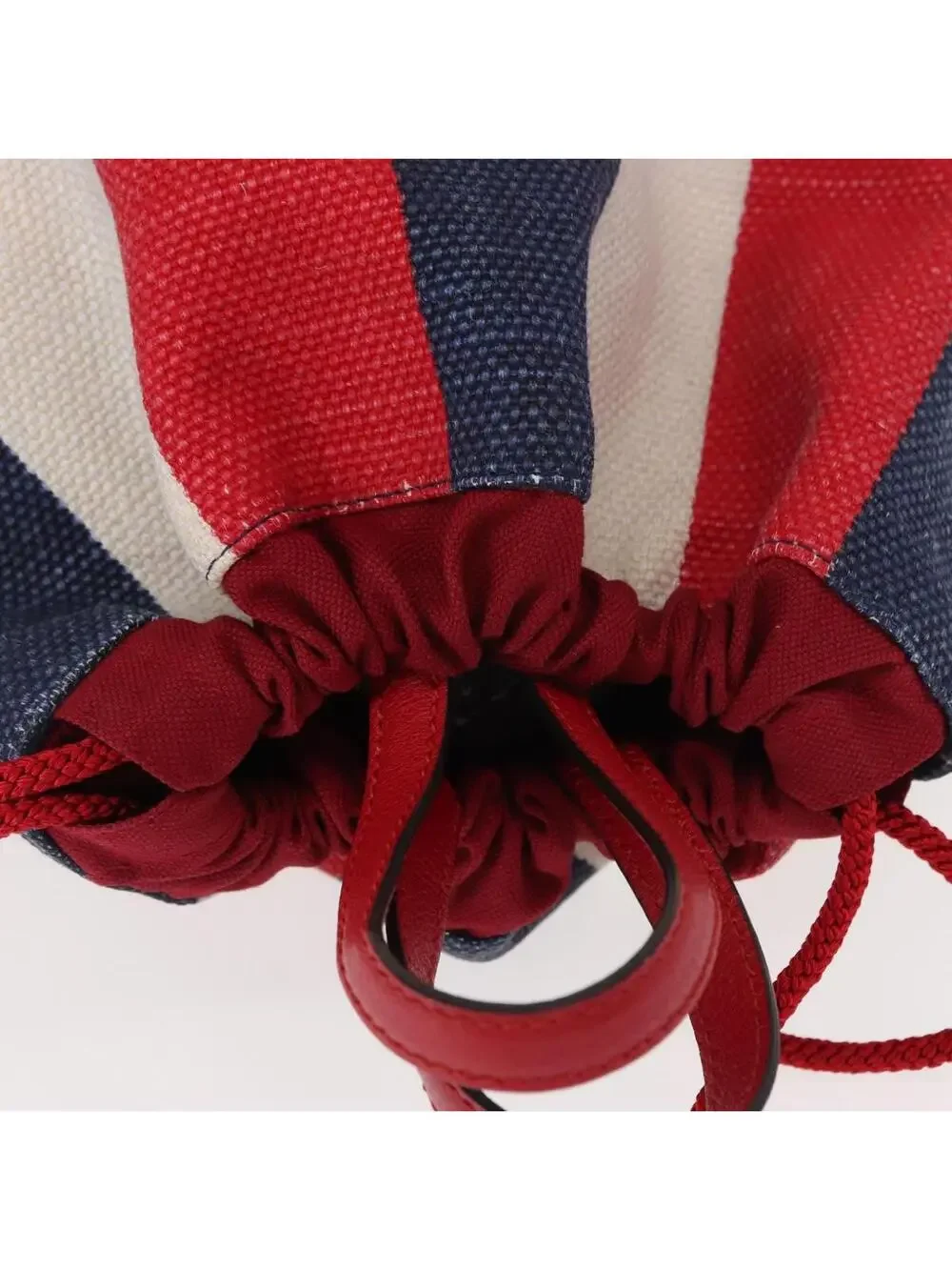 Gucci Backpack Canvas Blue Red Auth #344231G54B